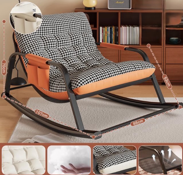 家庭用 リラックスチェア バルコニー対応 二人用 ロッキングチェア 快適 リクライニング可能 SNSで人気 ソファチェア_画像1