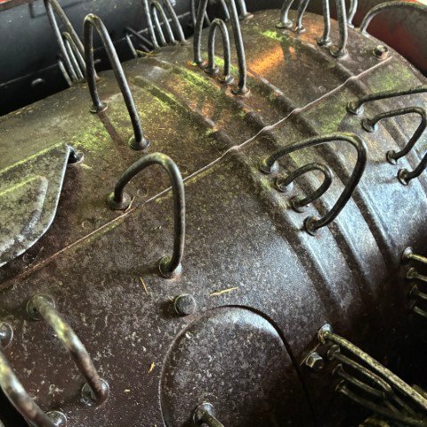 【決算セール】30000円スタート 鹿児島 ☆ ヤンマー ハーベスタ PKA6D 結束機付き 脱穀機 クローラー セルスタート こぎ胴 稲刈り 米 中古_画像4