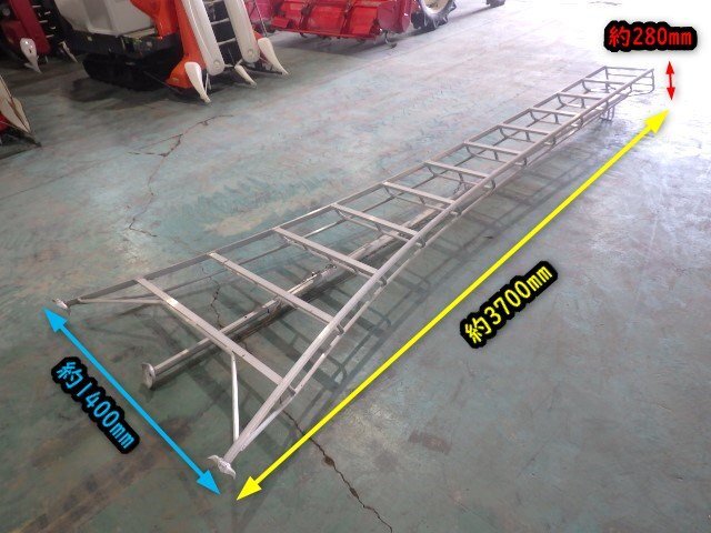 三重〇 5) ハセガワ 三脚 グリーンステップ GSC-360 はしご 荷重 100kg 12段 オールアルミ 脚立■3725静直_画像3