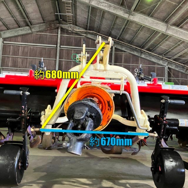 宮崎 〇 ニプロ ロータリー SKS1800 トラクター 取付 約1800㎜ 3点リンク 前尾輪 ロータリ 作業機 適応 33～50馬力 直接引取 中_画像3