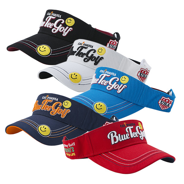 △1オークション♪-SM-Visor【ホワイト】ブルーティーゴルフ コットンバイザー[スマイル]【VS-001】BLUE TEE GOLF 送料無料_画像3