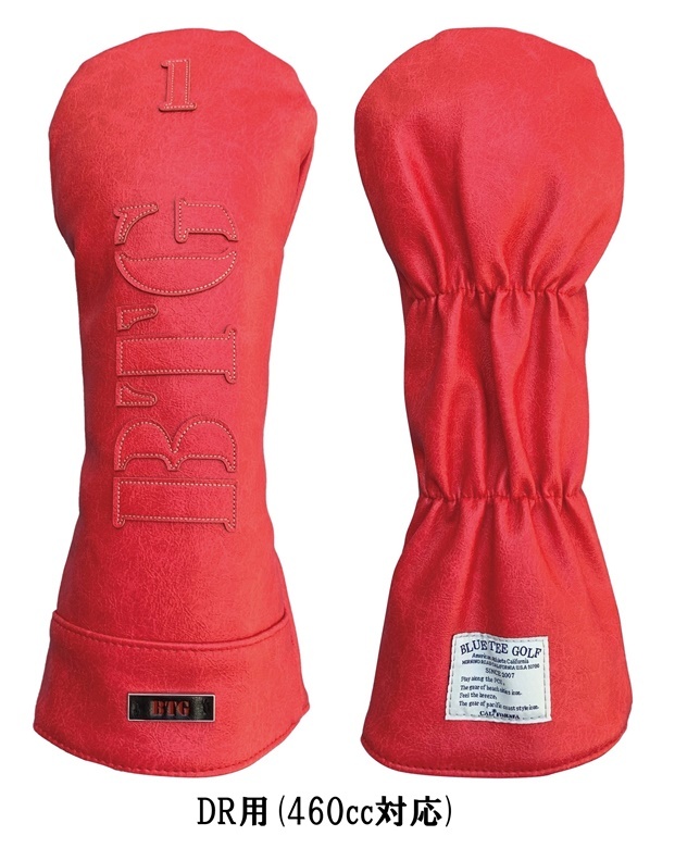 ●オークション♪【DR-RD】ブルーティーゴルフ 【BIG BTG - Classic：レッド】ドライバー用ヘッドカバーBLUE TEE GOLF HCC1 送料無料 _画像1