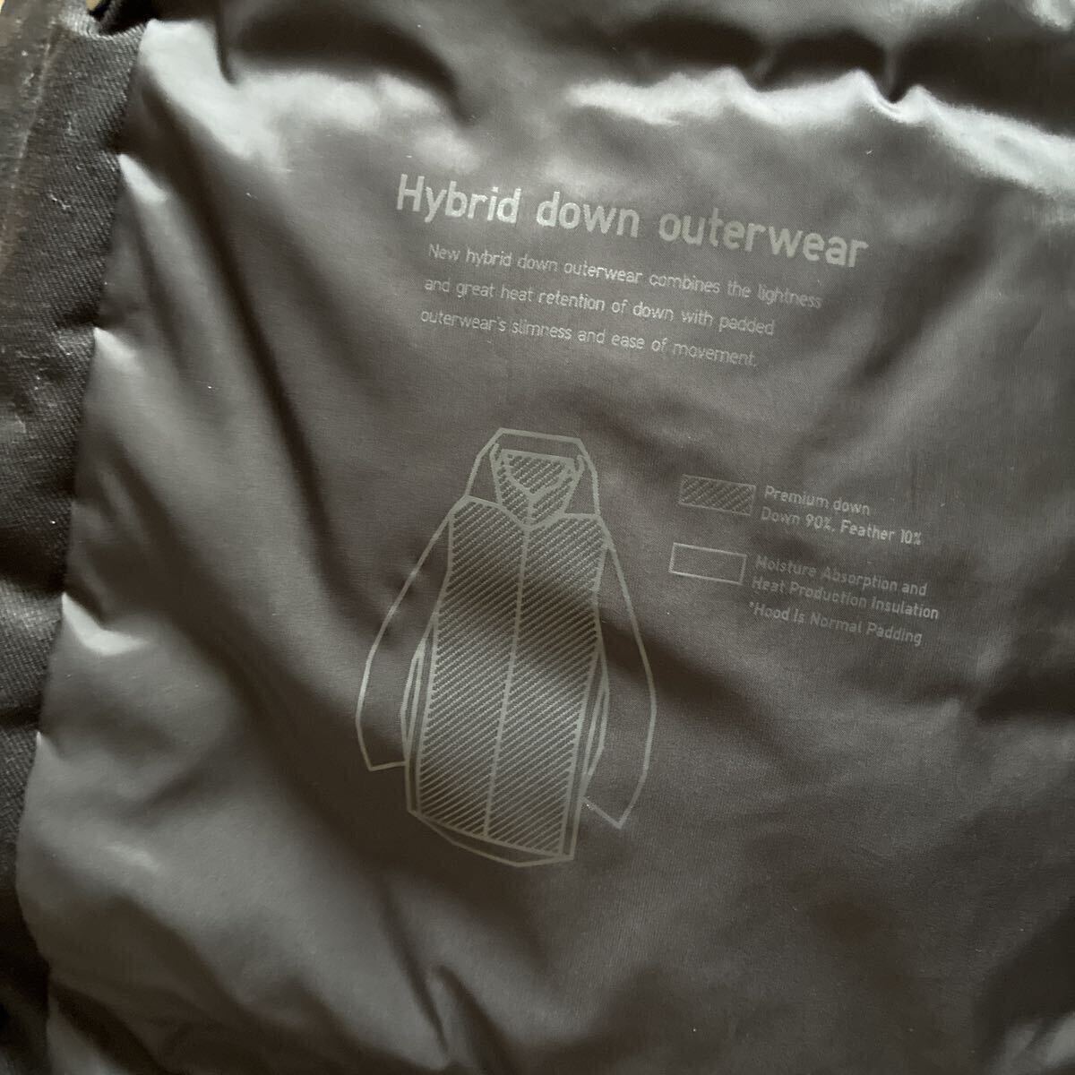極美品 ユニクロ UNIQLO ハイブリッドダウン コート ブラック サイズM_画像7