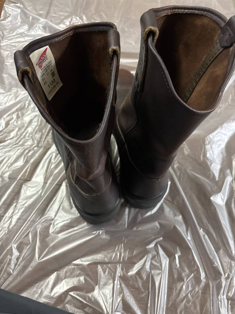  Red Wing pekos ботинки размер 9.5 дюймовый номер образца 1132 б/у товар 