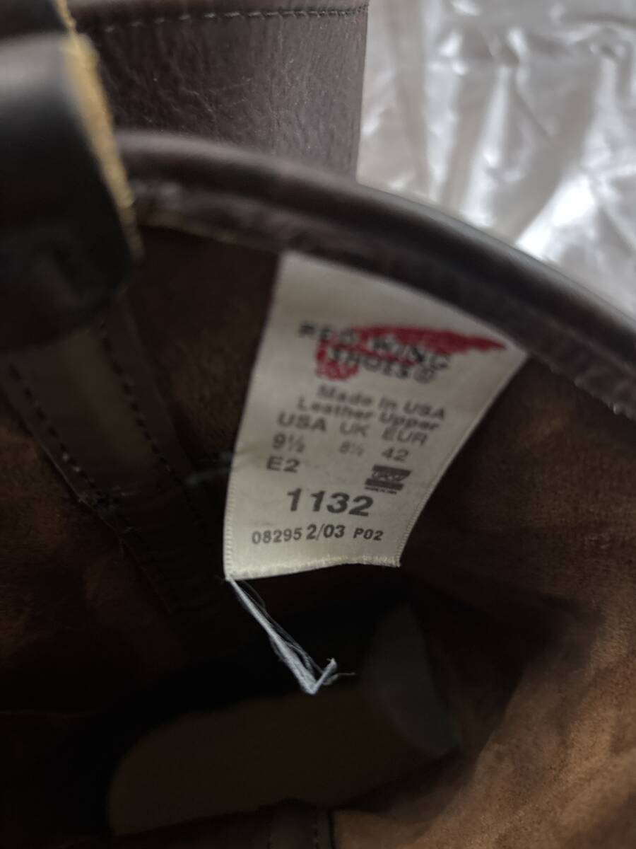  Red Wing pekos ботинки размер 9.5 дюймовый номер образца 1132 б/у товар 