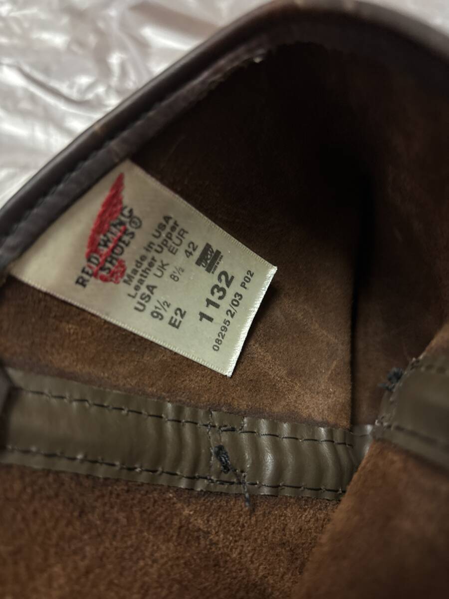  Red Wing pekos ботинки размер 9.5 дюймовый номер образца 1132 б/у товар 