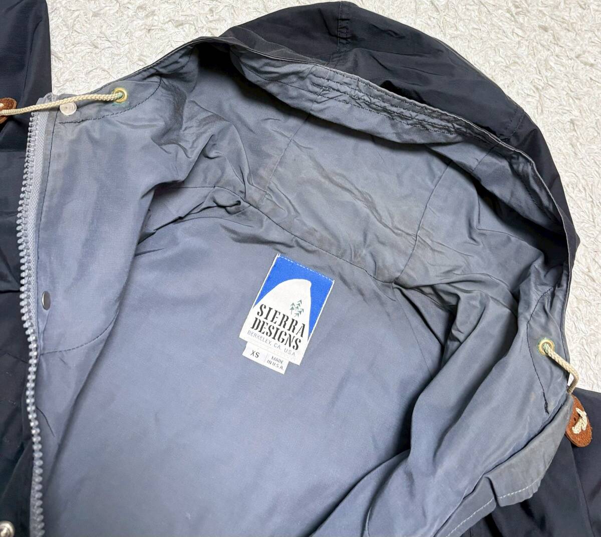 【USA製★】サイズXS SIERRA DESIGNS ロクヨンクロス マウンテンパーカー 黒●シエラデザイン (10)_画像2