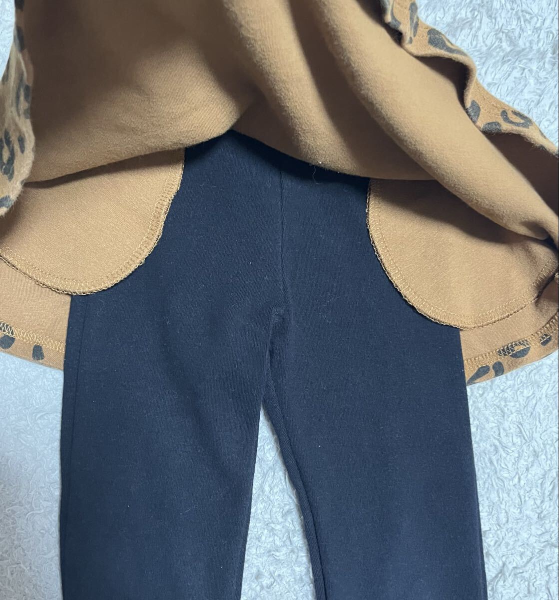 devirock 10分丈スカッツ 100cm レオパード キャメル スカート_画像6