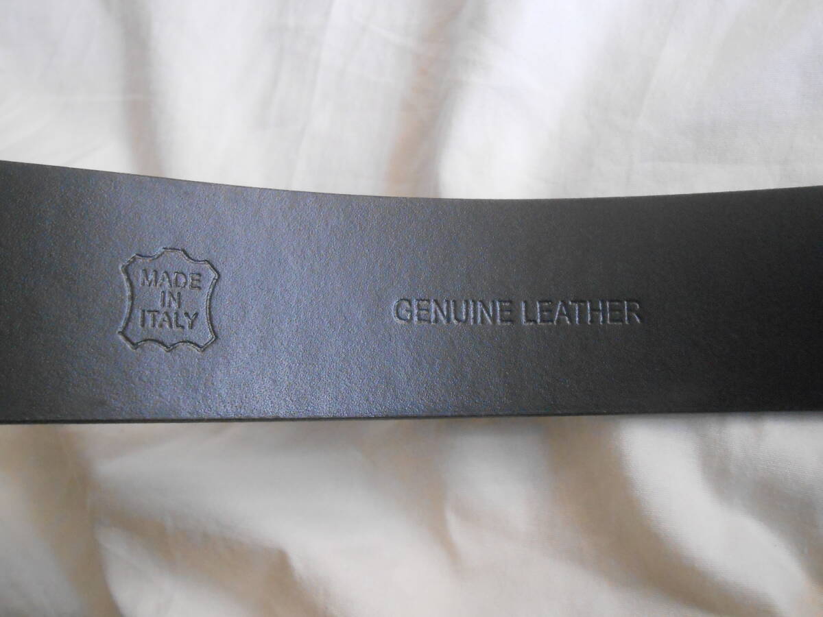 未使用 BMW Motorrad 黒 ブラックレザーベルト イタリア製 _画像3
