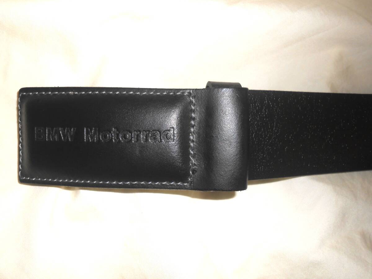 未使用 BMW Motorrad 黒 ブラックレザーベルト イタリア製 _画像4