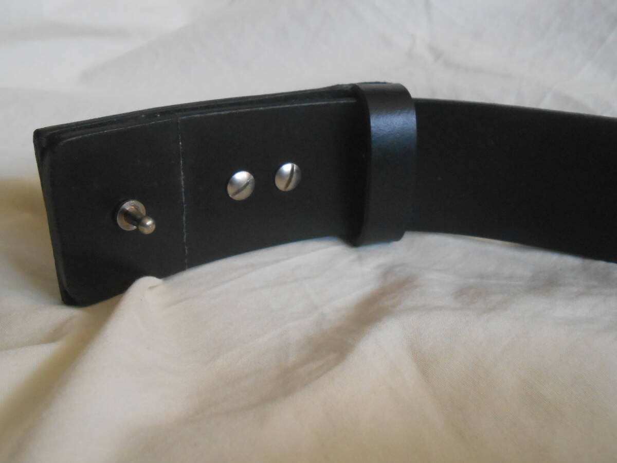 未使用 BMW Motorrad 黒 ブラックレザーベルト イタリア製 _画像5