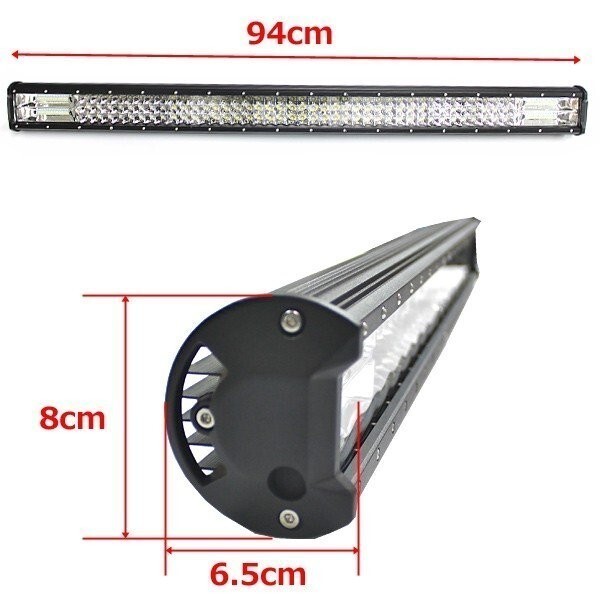 LED ワークライト ホワイト 白 作業灯 504w 94cm ライトバー バック ライト ガレージ 船舶 除雪 トラックパーツ 重機 前照灯 屋外 12v 24v_画像2