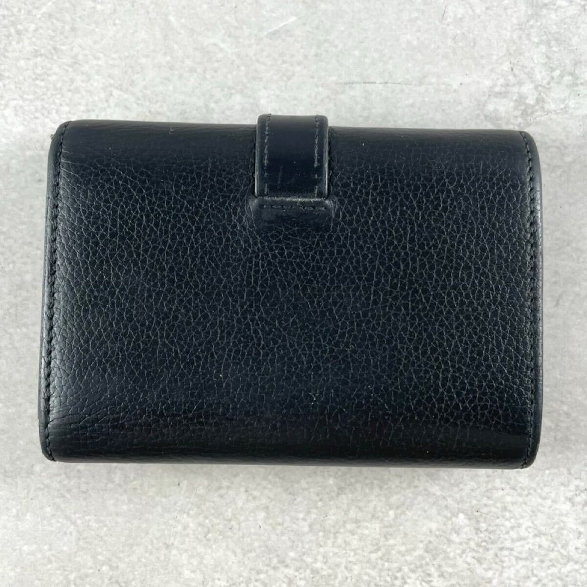 【美品】 LOEWE ロエベ 三つ折り財布 トライフォールドウォレット アナグラム レザー メンズ ビジネス ユニセックス レディース_画像3