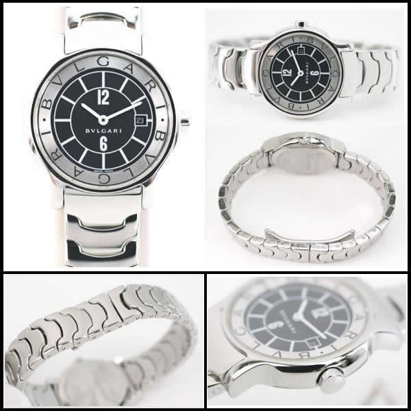 イコー質店 ブルガリ ★人気モデル 美品 ソロテンポ ST29S レディース ブラックダイヤル クオーツ 新品仕上げ済み RY7507_画像2