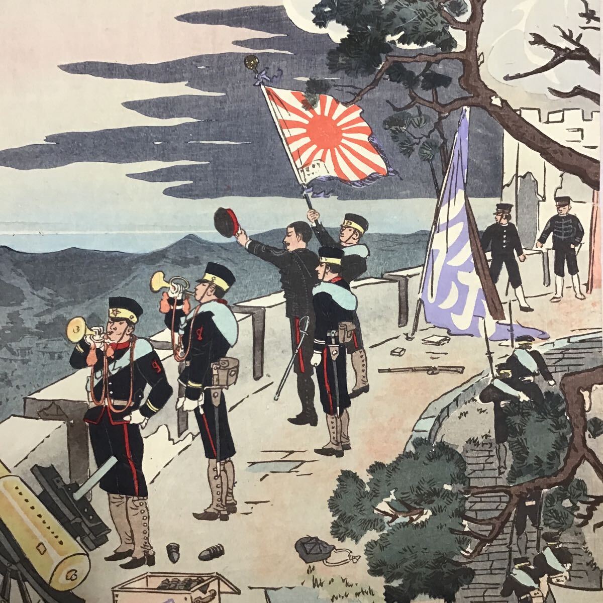 Meiji 28 год гравюра на дереве второй армия золотой . замок ... map No.259