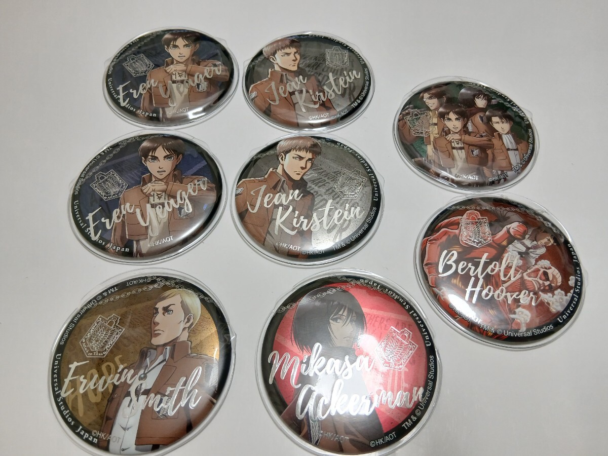 ☆進撃の巨人缶バッジ6種類8点_画像1