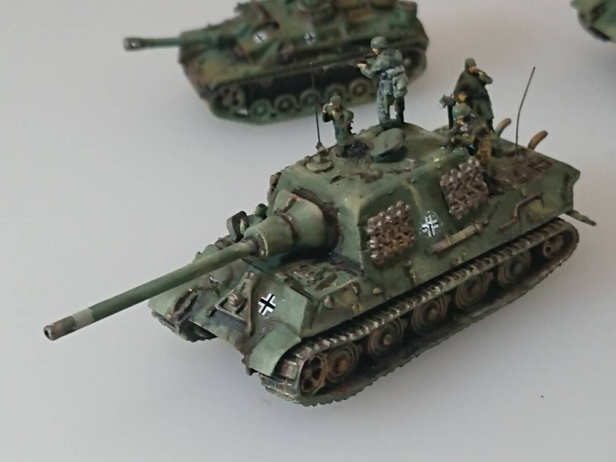 1/144完成品　ヤークトティーガー ＆パンターG型＆Ⅳ号駆逐戦車70A＆Ⅲ号突撃砲G型＆Sdkfz251-1＆ワーゲン無線車「レマゲン/虎の反撃２」_画像2