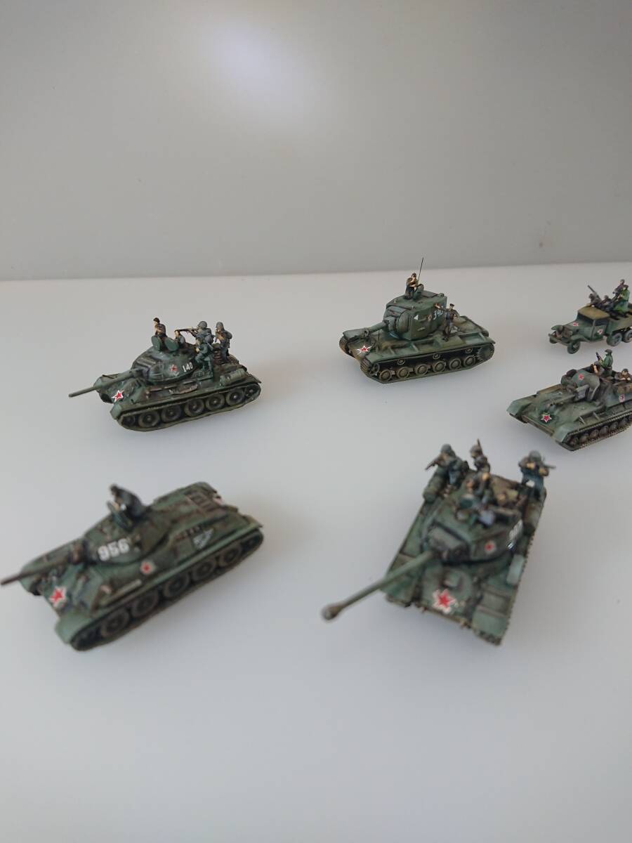 1/144完成品 　KV-2＆T-34/85＆IS-2＆T-34/76＆SU-76自走砲＆ZIS-6トラック「ジューコフの斧13/巨人の進撃」_画像9