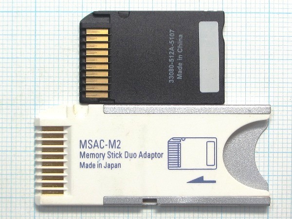 ★Ｌｅｘａｒ メモリースティック PRO Duo ５１２ＭＢ アダプタ付 中古★送料８５円・１８５円_画像2