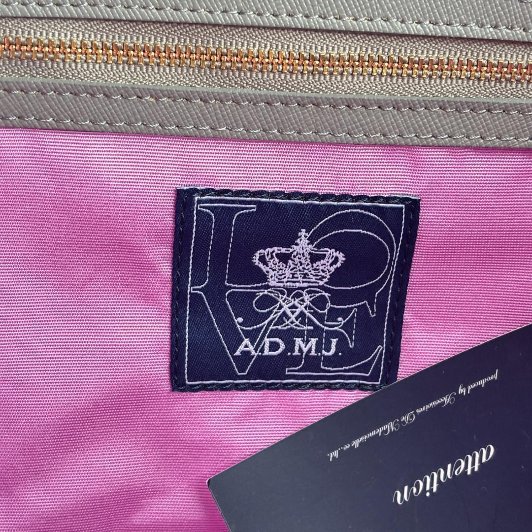 ＜未使用!!＞■A.D.M.J. エーディーエムジェー トートバッグ レザー 本革 肩掛け 普段使い 上品コーデ お洒落 ブラック 黒 管:2511063_画像3