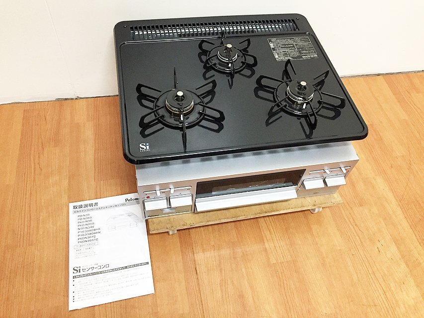 パロマ ビルトインガスコンロ 60cm幅 LPガス用 24年製 PKD-N36S K15-02_画像1
