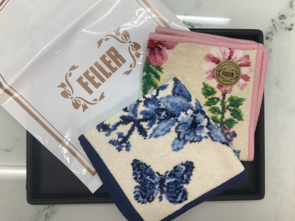 【未使用保管品】 FEILER(フェイラー)　ハンドタオル　2枚おまとめセット_画像1