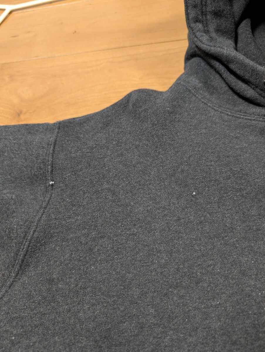 ステューシー　オールド　パーカー　ジャズマン　シャドーマン　ンテージ　90s　USA製　XL　Mサイズ程度　黒　スウェット_画像6