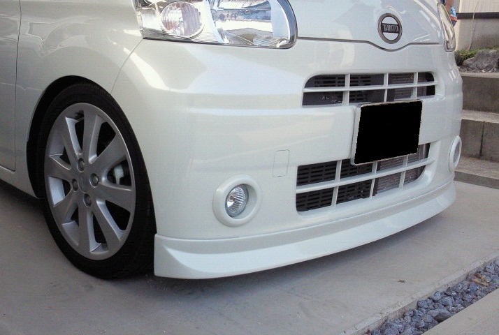 タント L375S(カスタム除く)/ エアロパーツ/フロント ハーフ スポイラー/未塗装/装着点検済_画像3