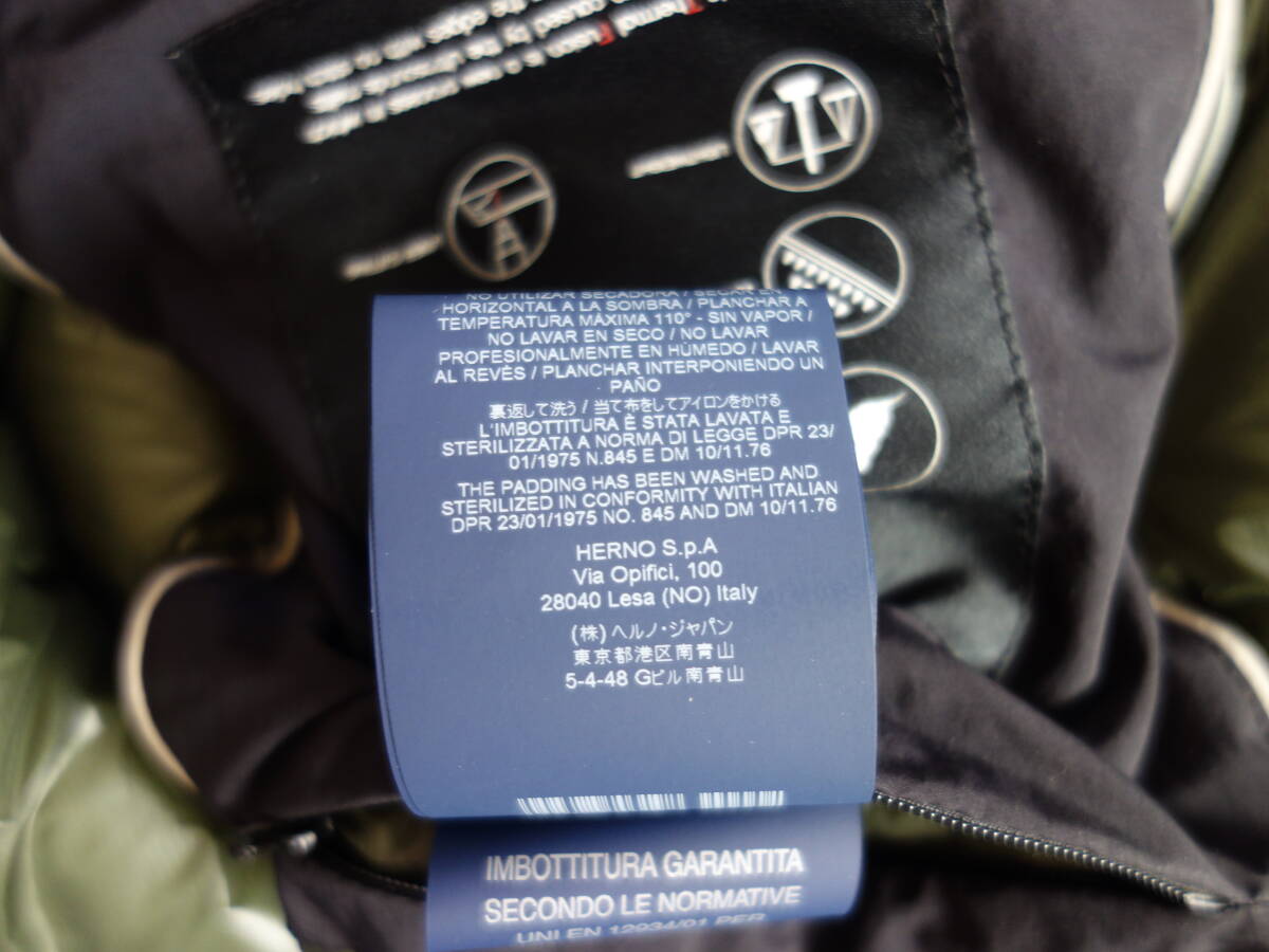 ◆HERNO/ヘルノ 暖か肉厚 ダウン ジャケット ブルゾン ジャンパー パーカ 50 XL◆_画像8