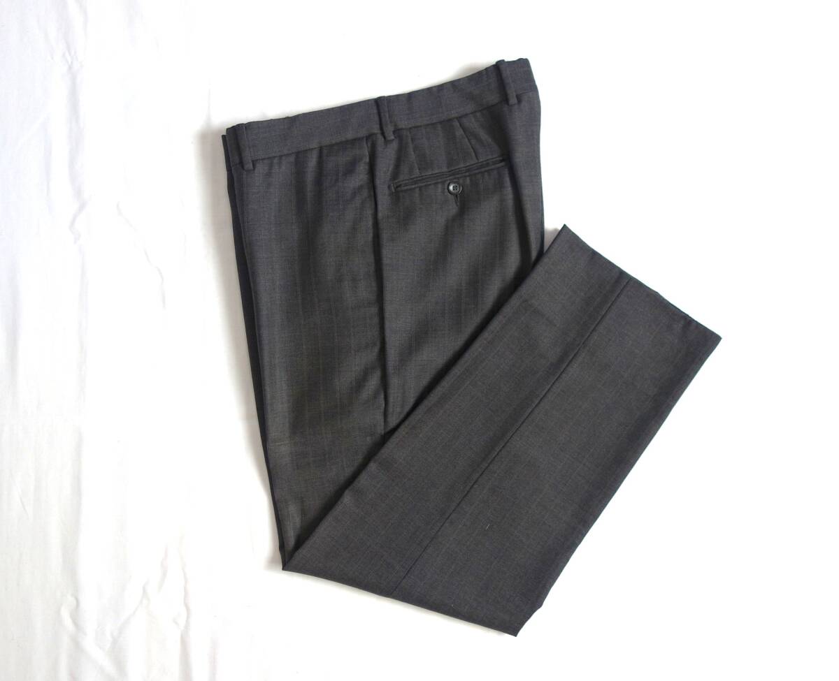 ◆GUCCI/グッチ 2ボタン 高級 灰スト スーツ セットアップ ジャケット パンツ 50 XL◆_画像9