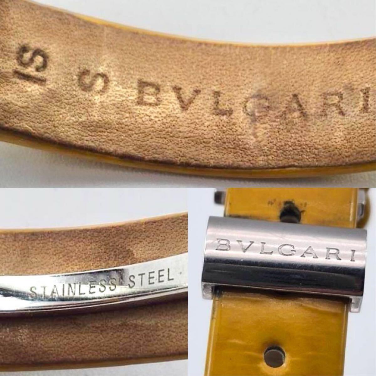 BVLGARI ブルガリ　ビーゼロワン　B-zero1　BZ22S ピンクシェル　クォーツ　ブラウン　レザーベルト　2針　レディース　プッシュクォーツ_画像6