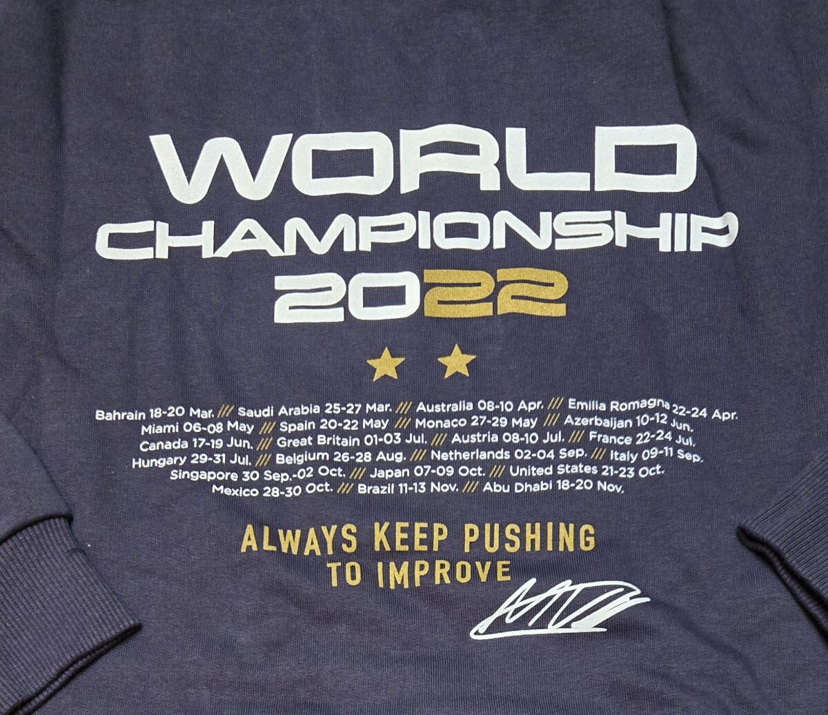 2022 レッドブル レーシング フェルスタッペン ワールドチャンピオン記念 パーカー Lサイズ 新品未使用_画像4