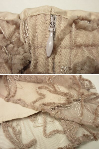 24年 アプワイザーリッシェ ★ 定価¥25300(税込)★モール刺繍 フレア スカート サイズ1★Apweiser-Riche_画像8