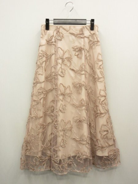 24年 アプワイザーリッシェ ★ 定価¥25300(税込)★モール刺繍 フレア スカート サイズ1★Apweiser-Riche_画像1