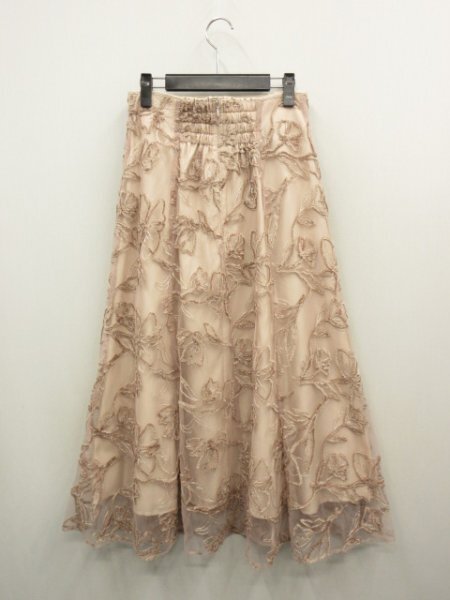 24年 アプワイザーリッシェ ★ 定価¥25300(税込)★モール刺繍 フレア スカート サイズ1★Apweiser-Riche_画像4