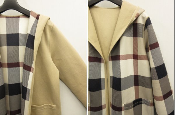 25年ブルーレーベルクレストブリッジ★洗える♪　定価￥37400(税込)リバーシブルダンボールコーディガン　コート★サイズ38_画像3