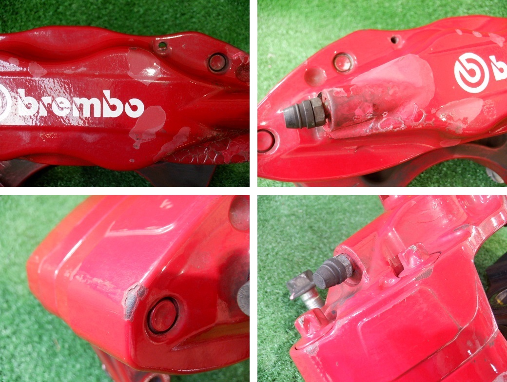 ★ 三菱 ランサーエボリューションX ランエボX CZ4A 純正 brembo製 ブレーキキャリパー フロント用 左右セット 4ポット 支障有り ★_画像9