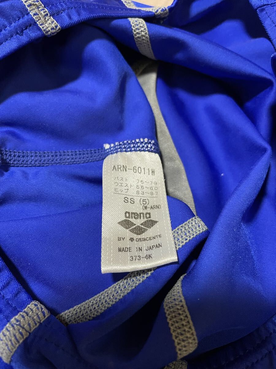 【廃盤】ARN-6011W Blue SSサイズ アリーナ 競泳水着 女子 arena 青_画像4