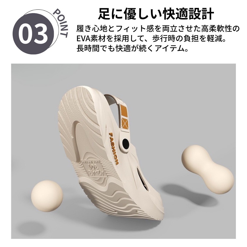 クロッグサンダル メンズ 2WAY スポーツサンダル サボサンダル 前閉じ オレンジ 25.0〜25.5_画像4