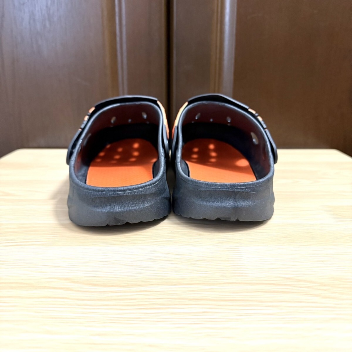 クロッグサンダル メンズ 2WAY スポーツサンダル サボサンダル 前閉じ オレンジ 25.0〜25.5_画像9