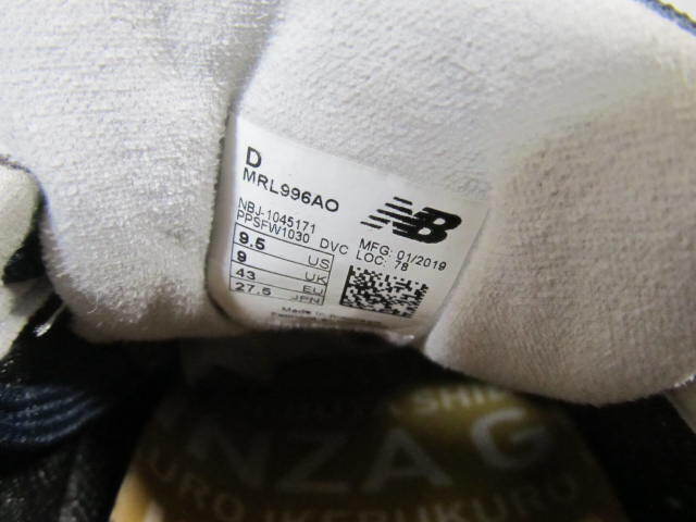 限定【new balance】ニューバランス 996 NIGHT of Tokyo MRL996AO ABCマート40thモデル 27.5cm NAVY New Balance NEW BALANCE_画像10