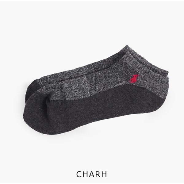 新品 ラルフローレン 靴下 メンズ くるぶしソックス ショートソックス 6足セット ポロ ブラック 黒 Polo Ralph Lauren 未使用 1円出品_画像2