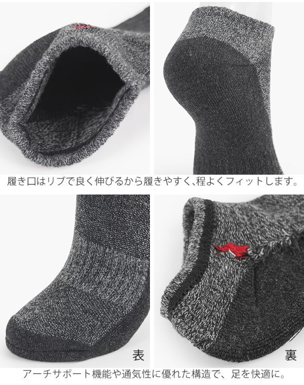 新品 ラルフローレン 靴下 メンズ くるぶしソックス ショートソックス 6足セット ポロ ブラック 黒 Polo Ralph Lauren 未使用 1円出品_画像4