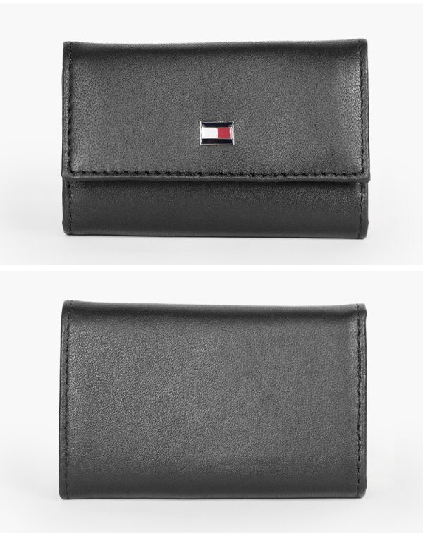 新品 トミーヒルフィガー キーケース 本革 ブラック TOMMY HILFIGER YEN 6 HOOK KEYCASE BLACK Oxford 31TL17X002 未使用 1円出品_画像3