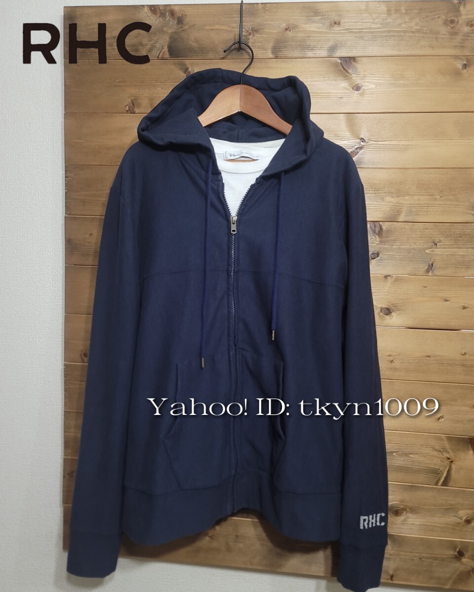 RHC Ron Herman ロンハーマン RHC 袖口 ロゴ ジップアップ ジップ フーディー ジップ パーカー_画像1