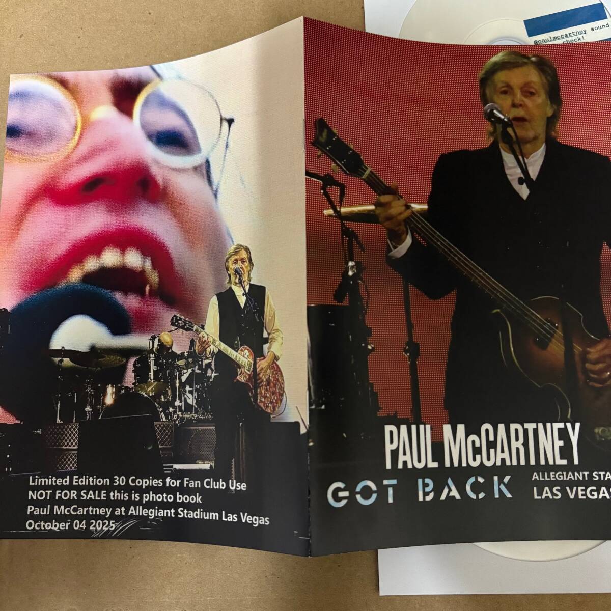 Paul McCartney 最新ライブ+サウンドチェック LAS VEGAS 2025/10/4 写真集付 3CD ポールマッカートニー_画像3