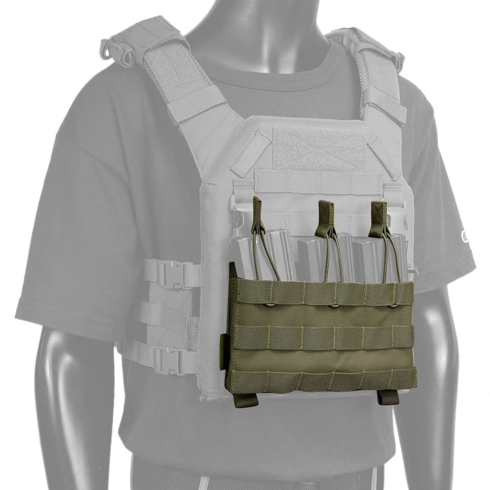 Warrior Assault Systems トリプルマグポーチパネル Removable Open Pouch プレートキャリア用 W-EO-DFP-TMOP [ レンジャーグリーン ]_画像1