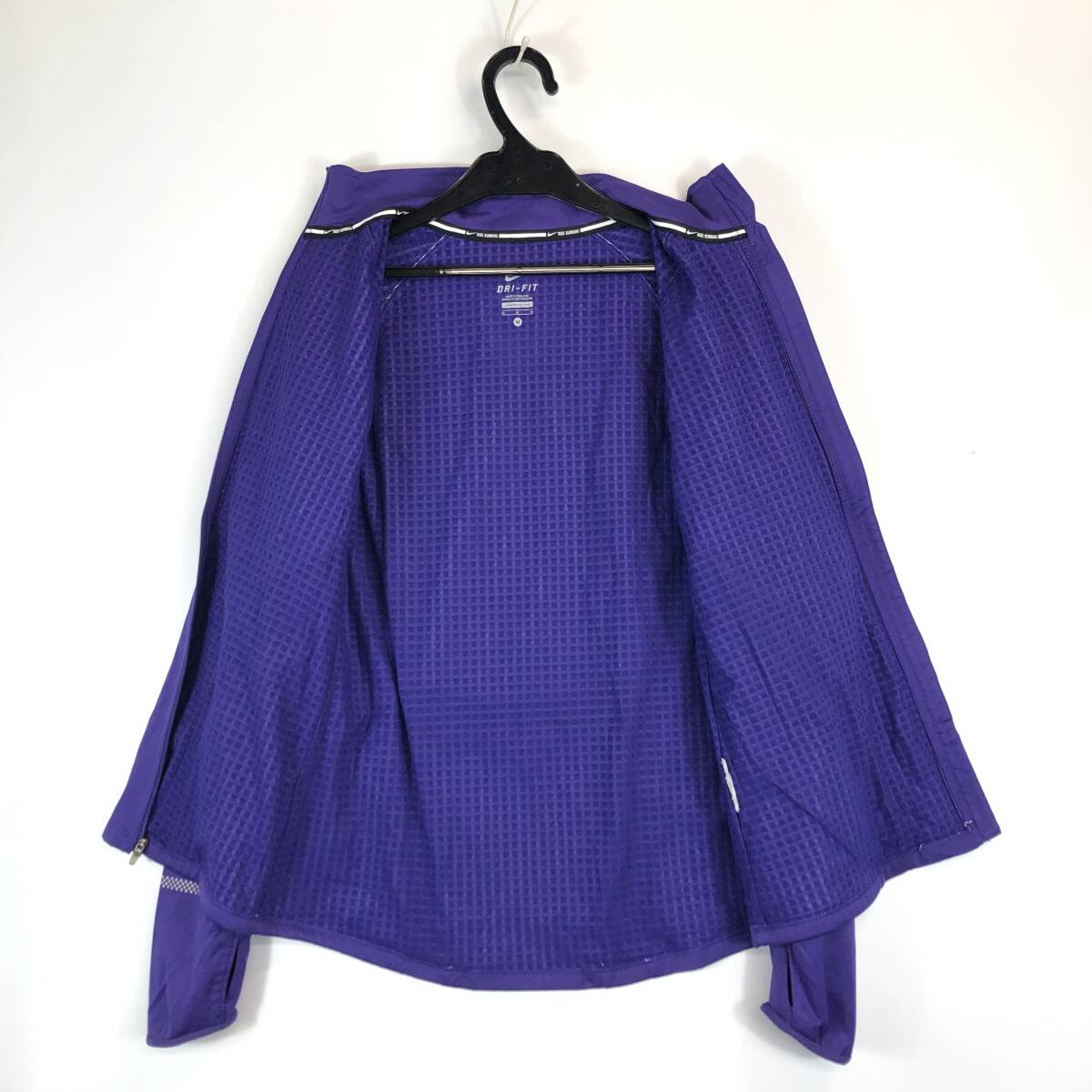 ナイキランニング NIKE RUNNING 裏起毛 ジップジャケット レディースMサイズ パープル 内タグ欠_画像6