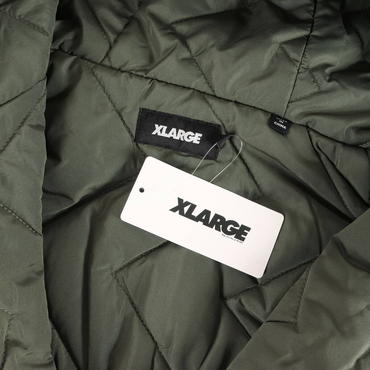 [ новый товар ]X-LARGE XLarge жакет оливковый размер :M | 23AW арка Logo подкладка стеганое полотно нейлон жакет 