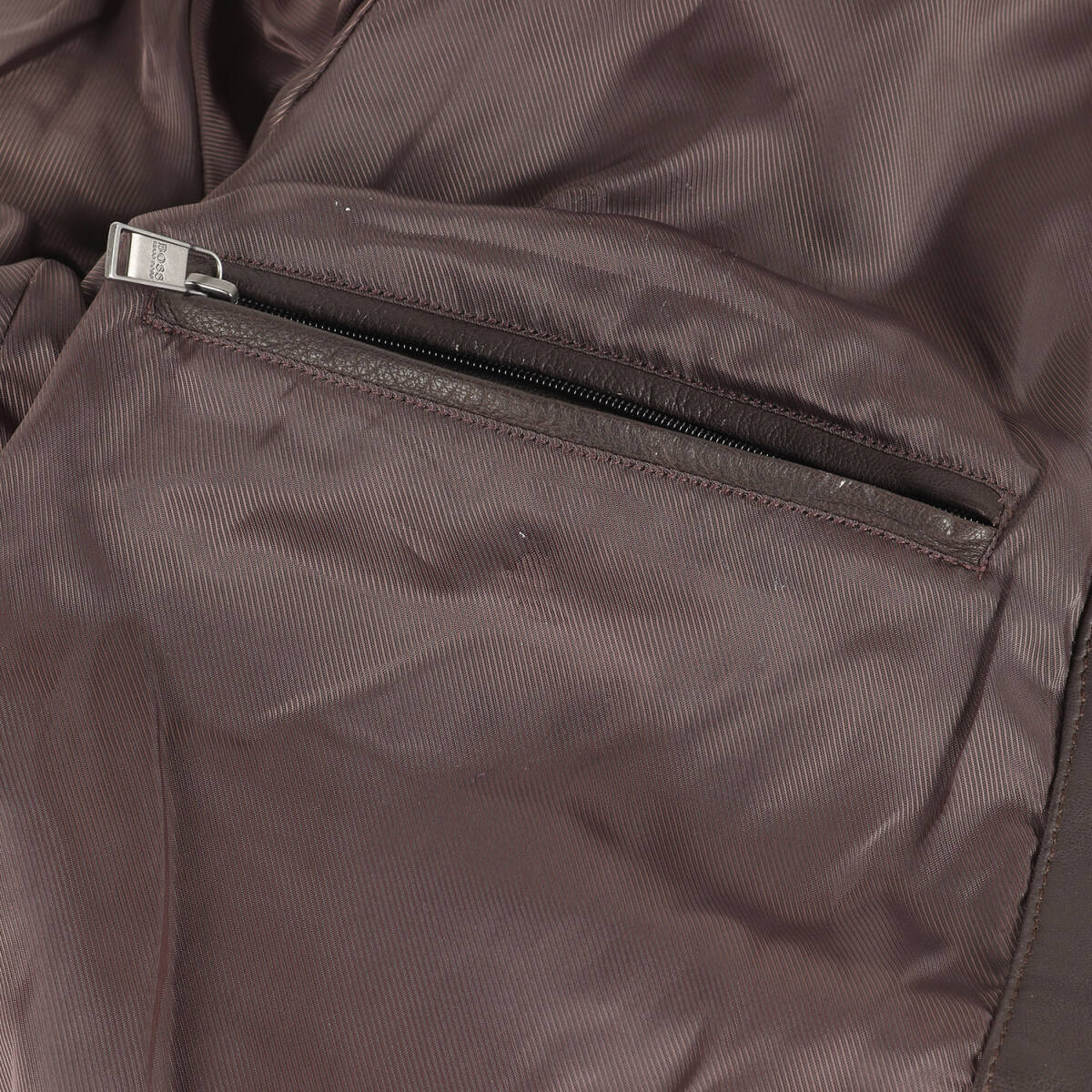 HUGO BOSS ヒューゴボス ジャケット ブラウン サイズ:54 | ラムレザー シングル ライダース ジャケット | 10207253 | アウター ブルゾン_画像8